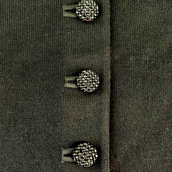 St John Evening,Marie Gray black jacket size 8. St John Basic black skirt size 8 - Picture 6 of 8